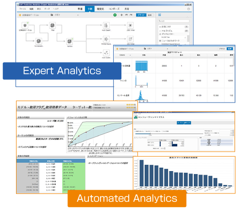 Expert AnalyticsとAutomated Analytics画面画像