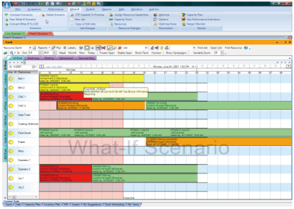 DSX Advanced Planning & Scheduling画面