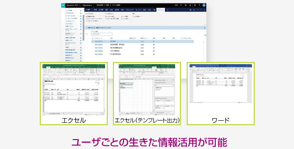 ユーザごとの生きた情報活用が可能